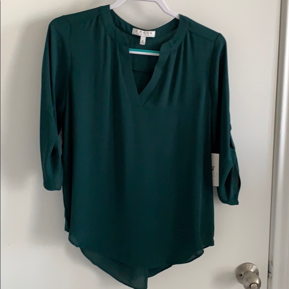 V-neck Dress Blouse